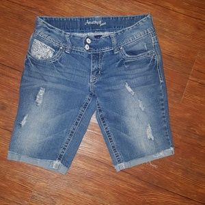 Blue jean shorts